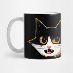 Hissy kitty sticker Mug